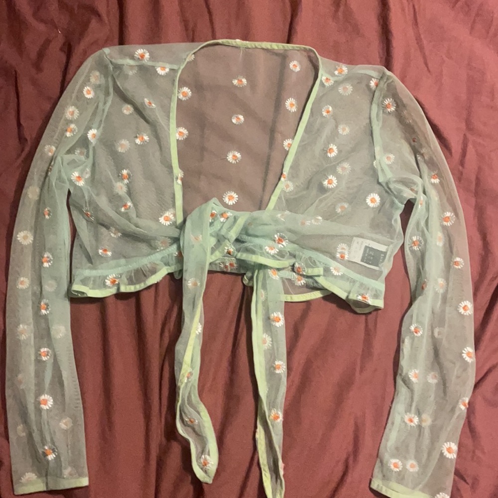 Mesh flower power top